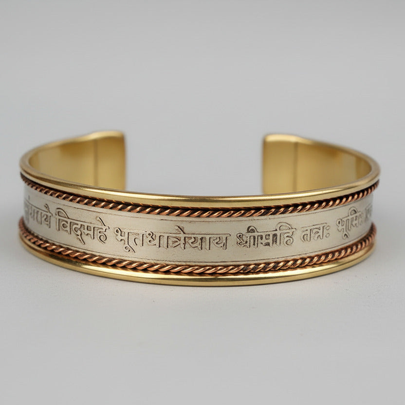 Bhumi Devi Gayatri Mantra Kada-Brass Finish