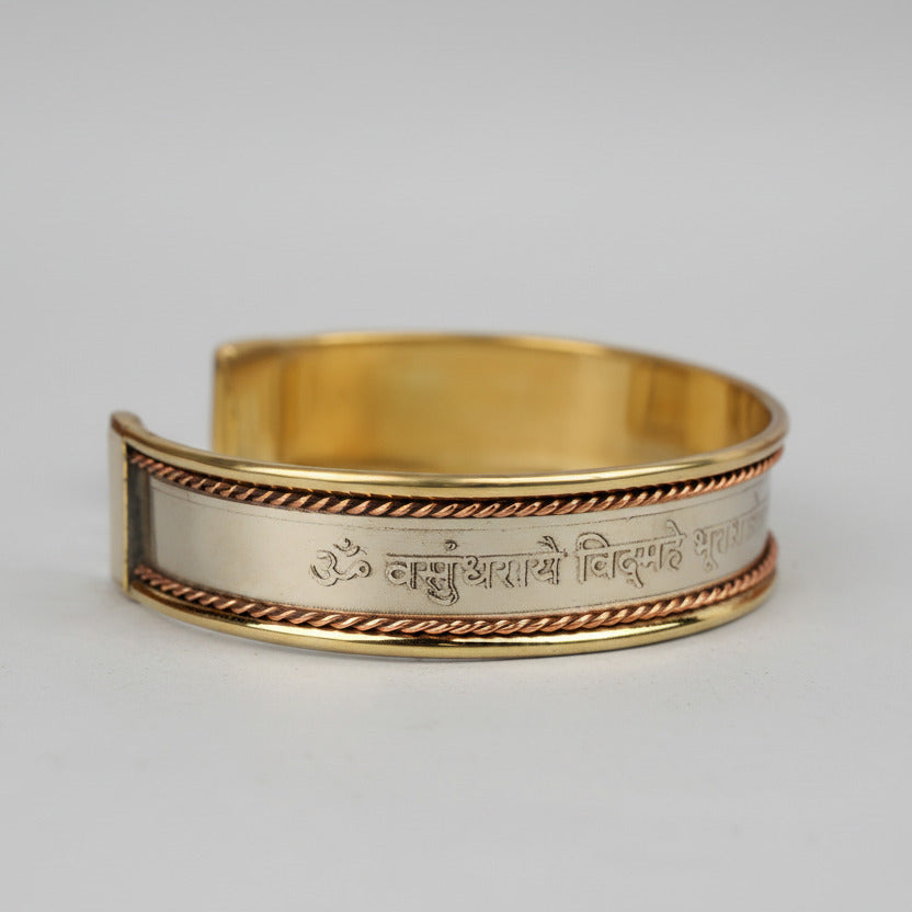 Bhumi Devi Gayatri Mantra Kada-Brass Finish