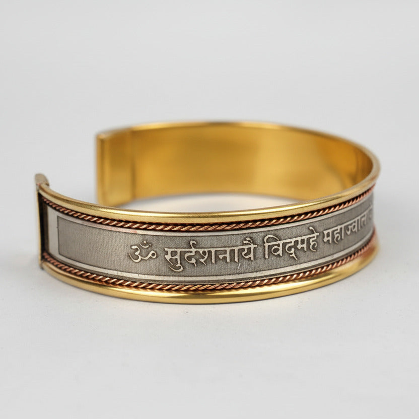 Sudarshan Gayatri Mantra Kada-Copper Finish