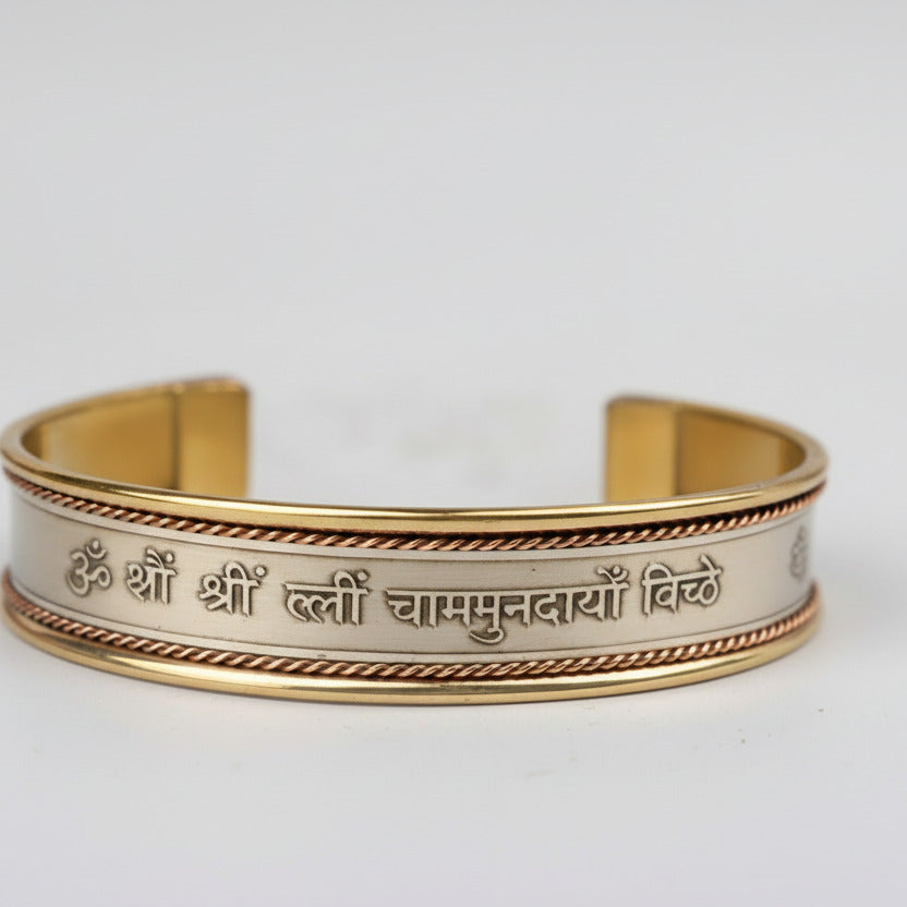 Chandra Moon Mantra Kada-Silver Finish