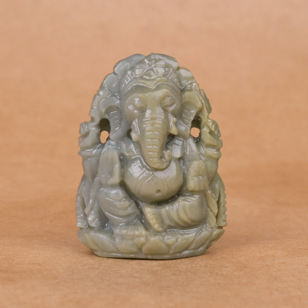 Cats Eye Ganesh Idol - 95 Carats