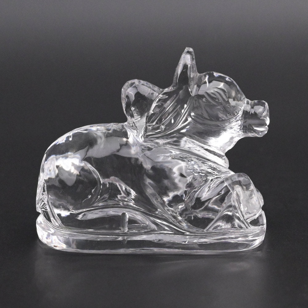 Sphatik Crystal Nandi Idol - 202 gms