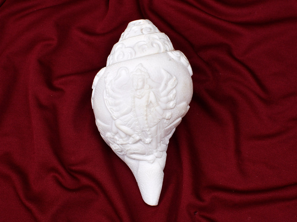 Mahakaali Carving Natural Shankh