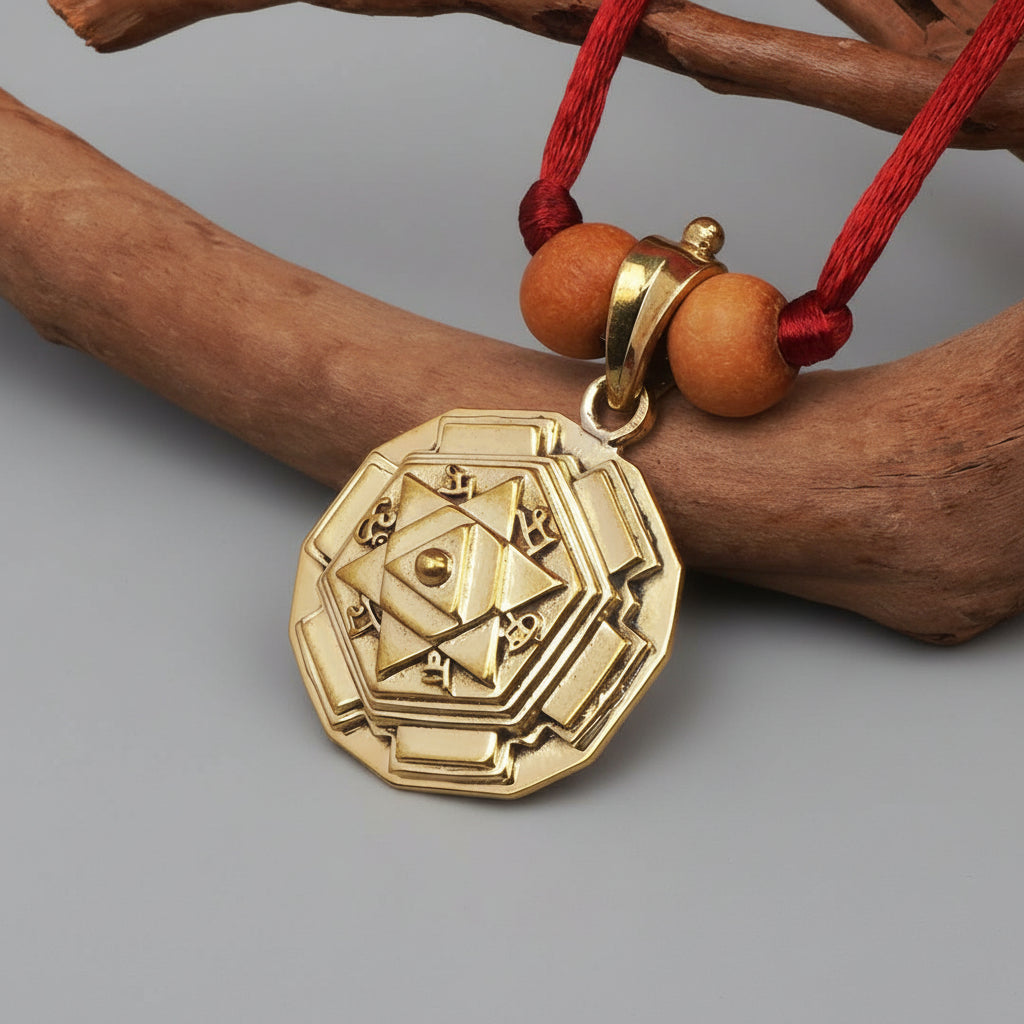 Shiva 3D Yantra Brass Pendant