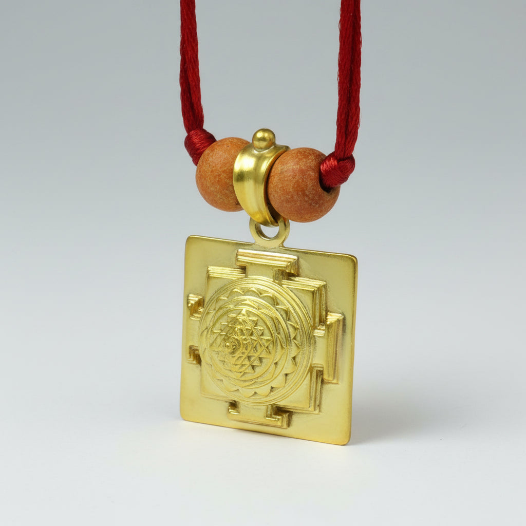 3D Shree Yantra Brass Pendant