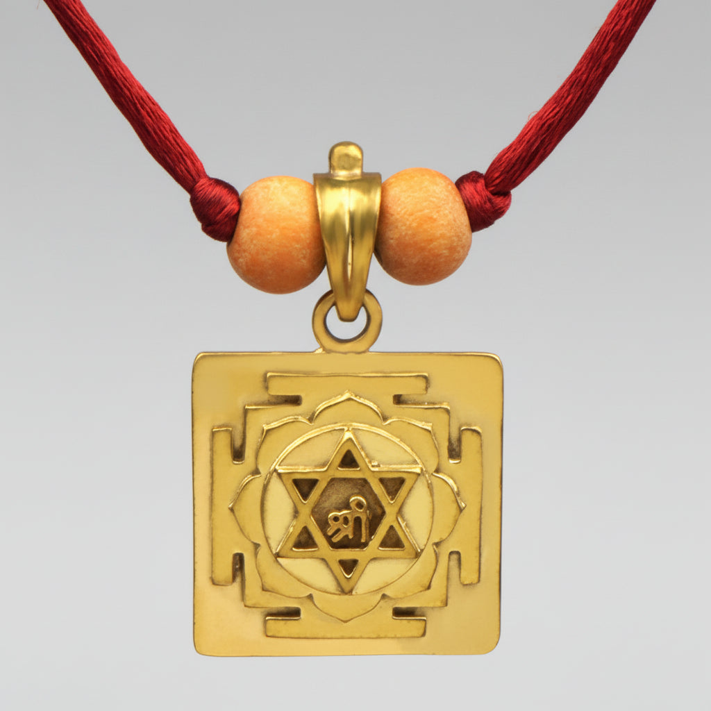 Kamala 3D Yantra Brass Pendant