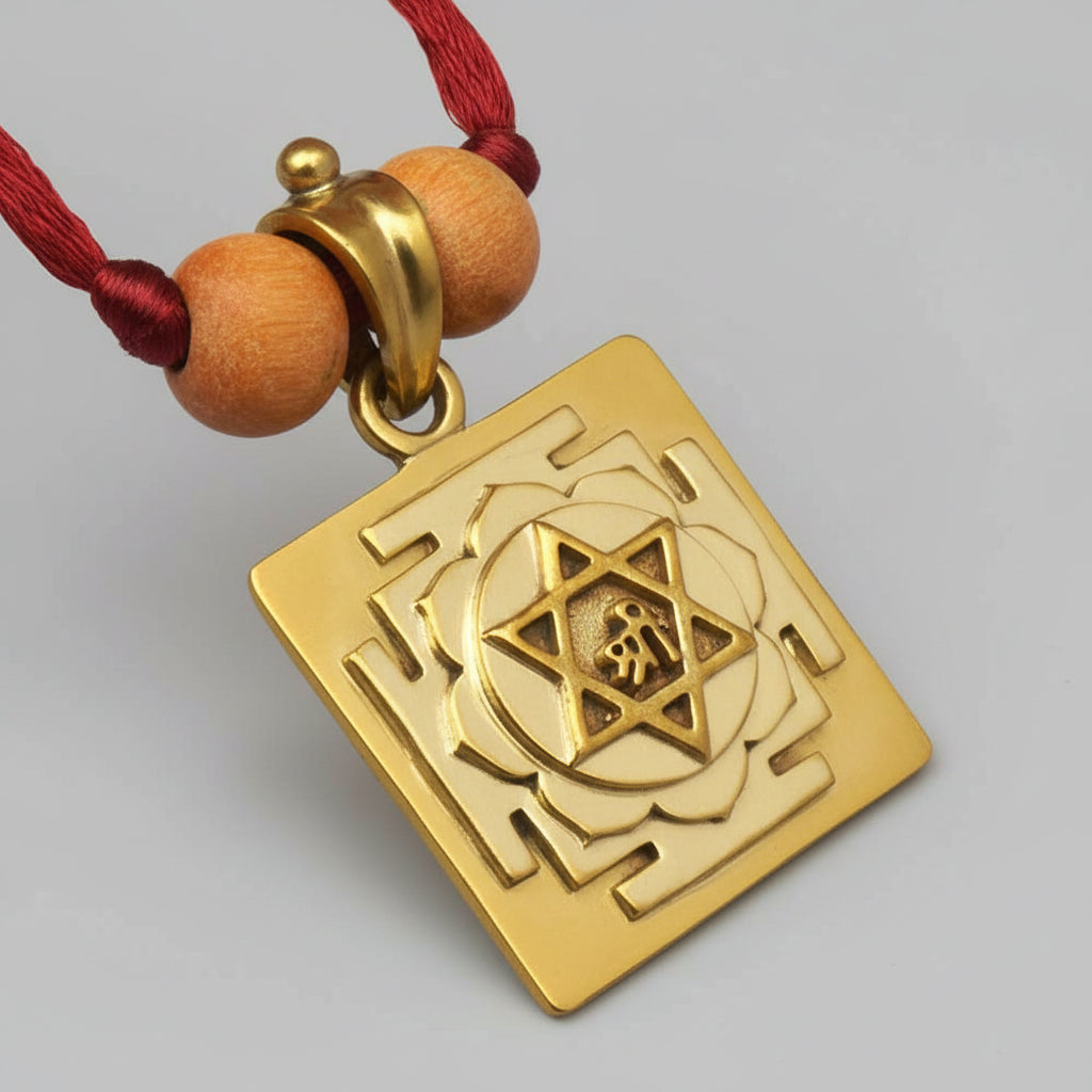 Kamala 3D Yantra Brass Pendant