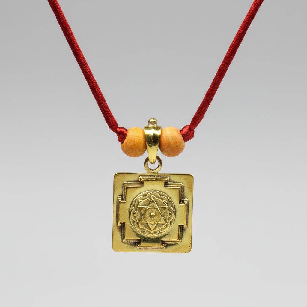 Krishna 3D Yantra Brass Pendant