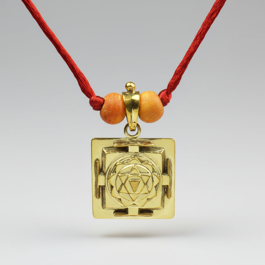 Gayatri 3D Yantra Brass Pendant