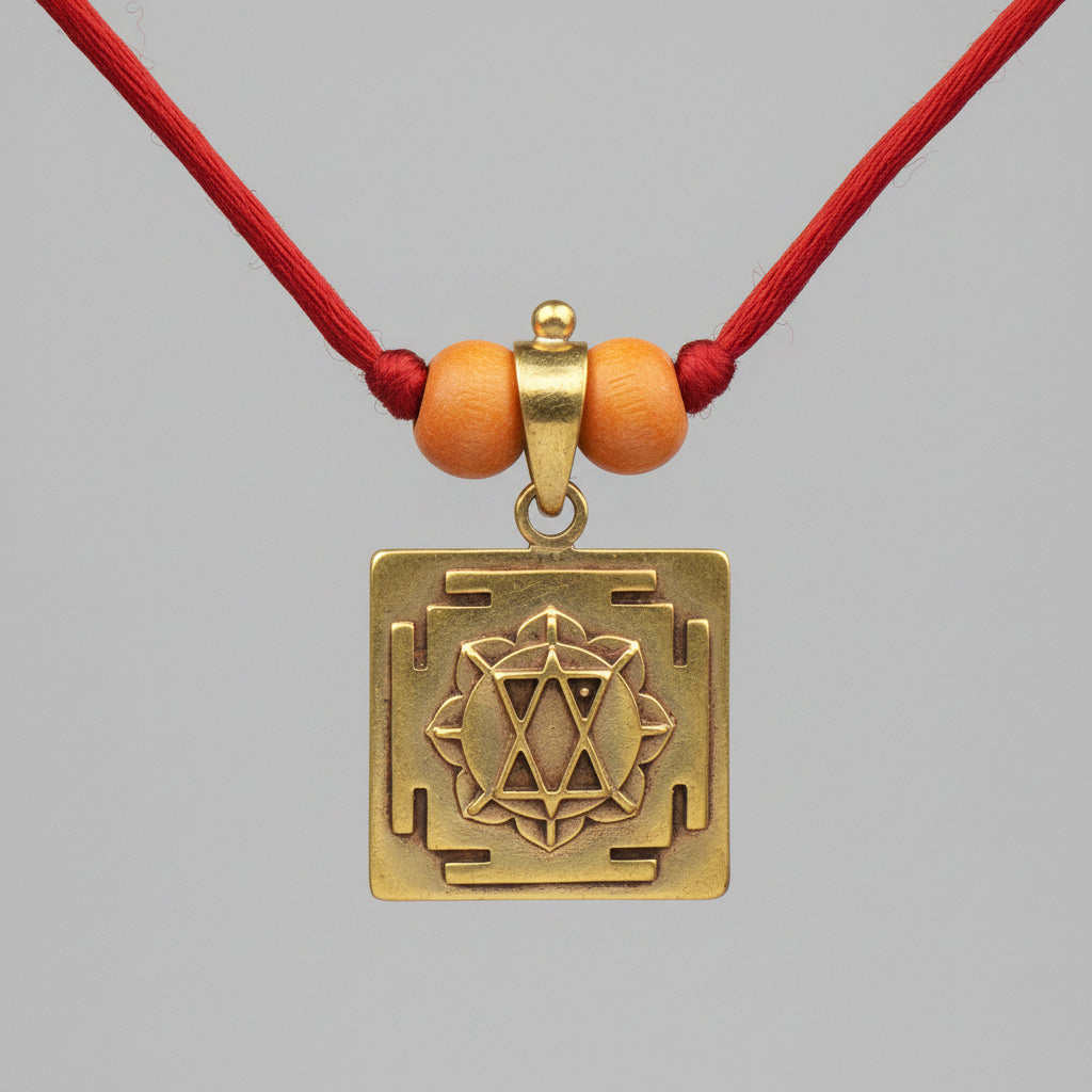 Matangi 3D Yantra Brass Pendant
