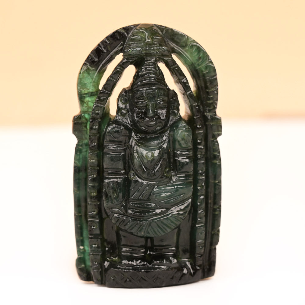 Tirupati Balaji Emerald Idol - 185 Carats