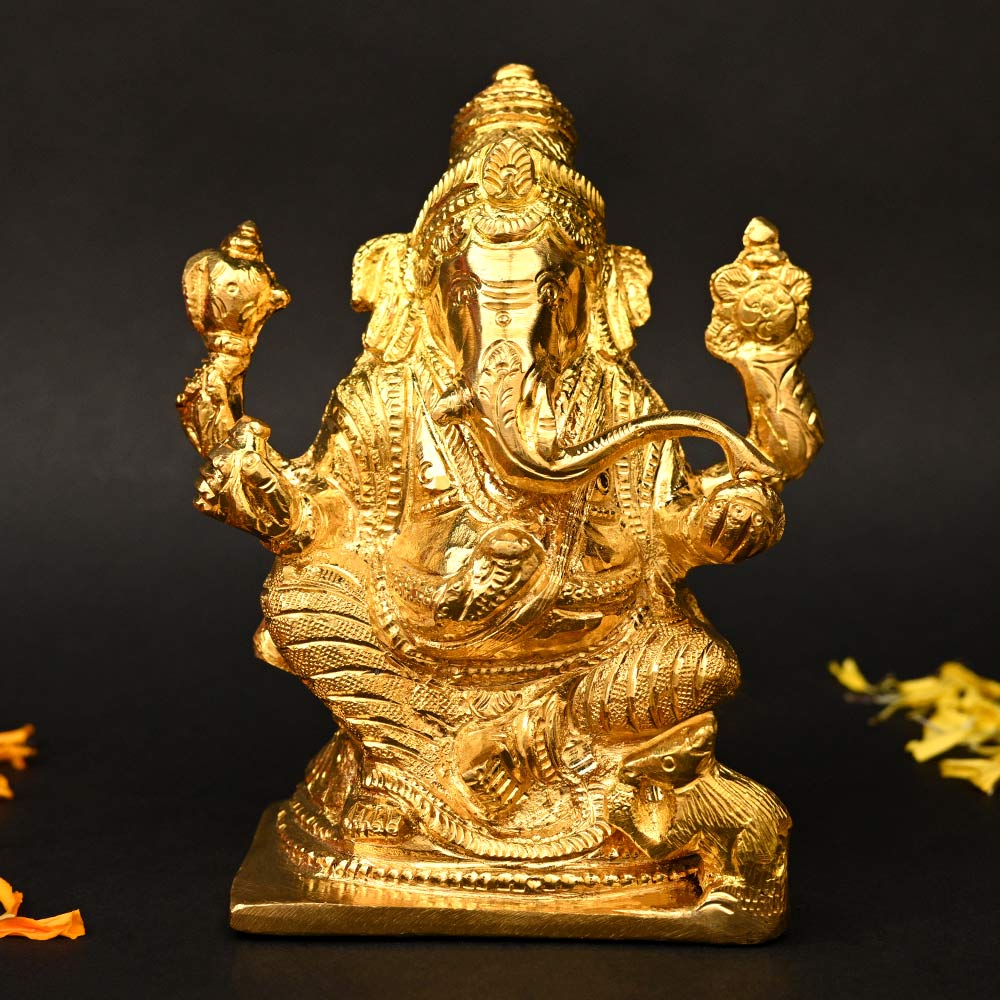 Shree Ganesh Panchdhatu Idol