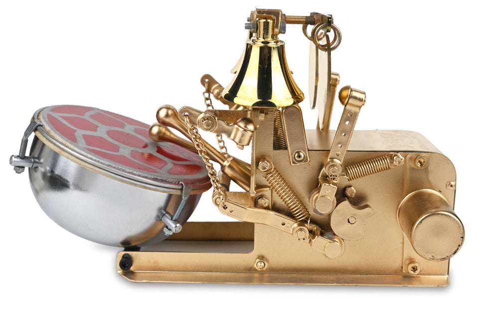 Electric Aarti Machine With Nagada Drum, Ghanti & Gong Bells (Adjustable Tempo)