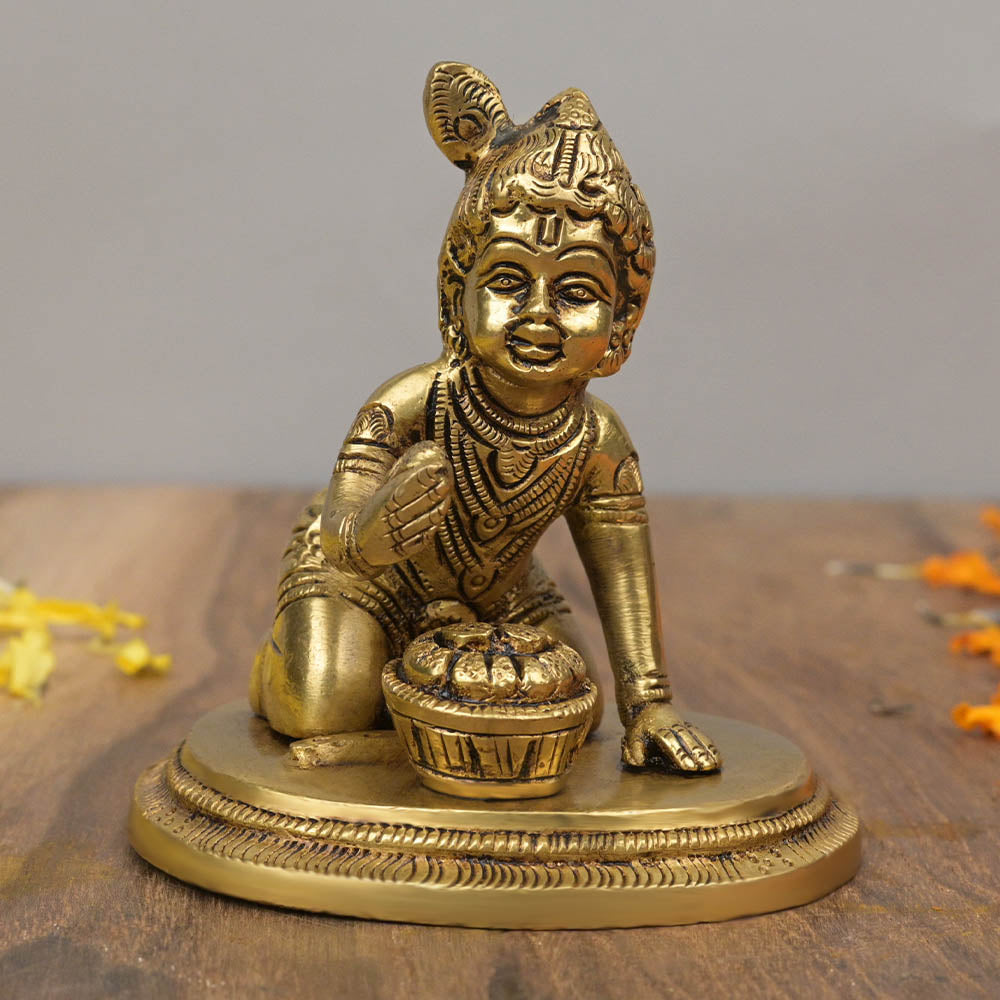 Bal GopalBaby Krishna) Brass Idol