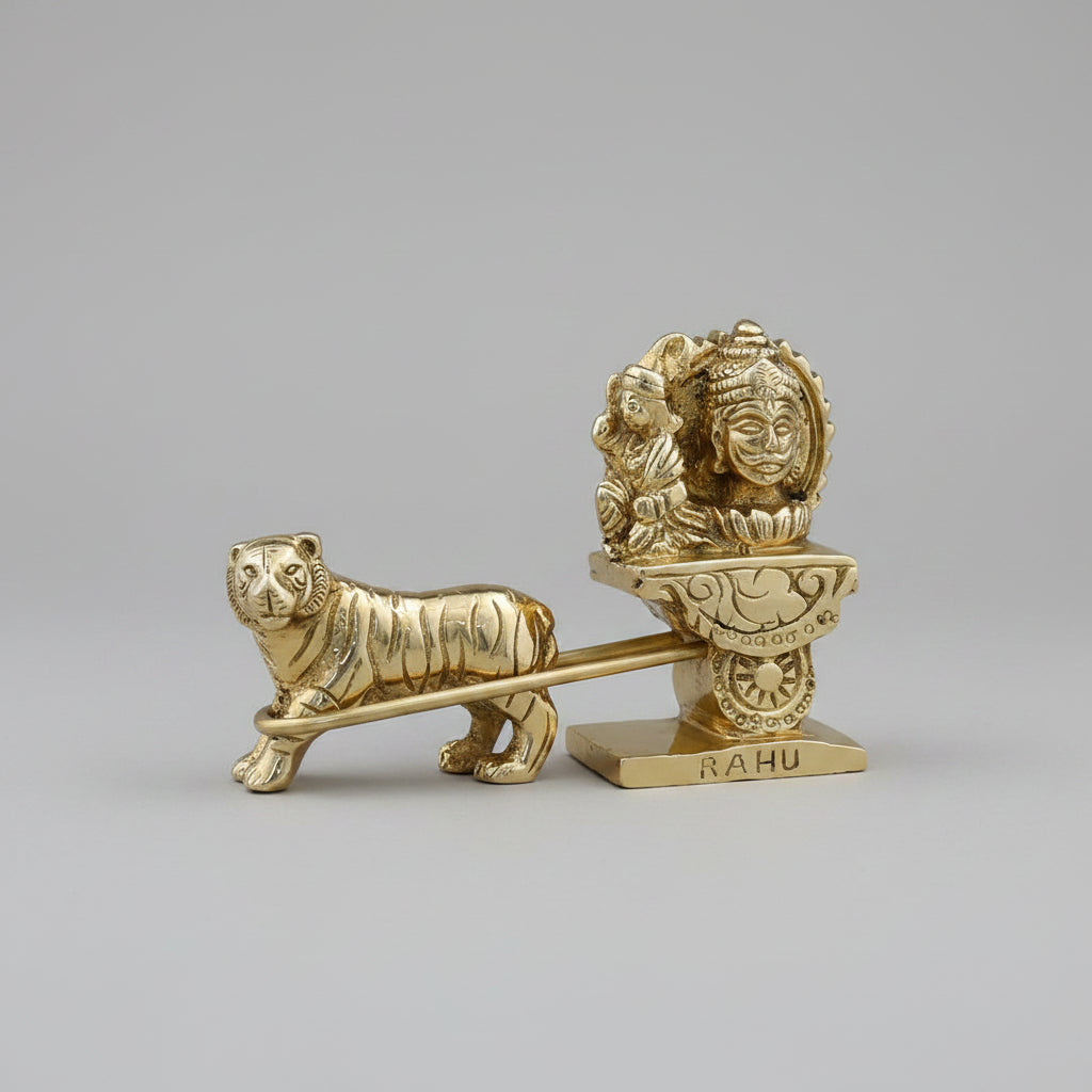 The Dragons HeadRahu) Brass Idol-Gold Finish