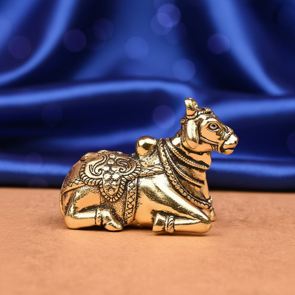 Nandi Shiva Vahan Ashtadhatu Idol-Small