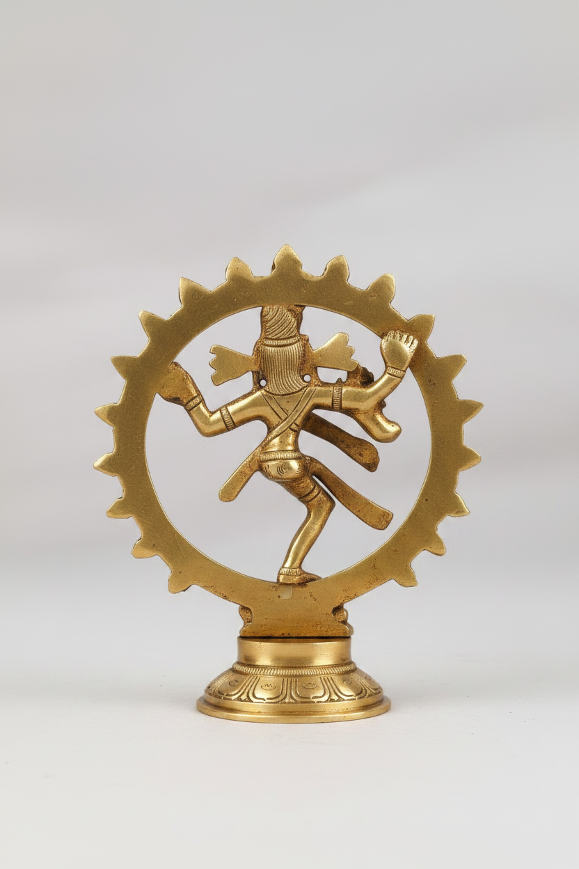 Nataraja Dancing Shiva Brass Idol | 3.9 Inch | Handcrafted Statue