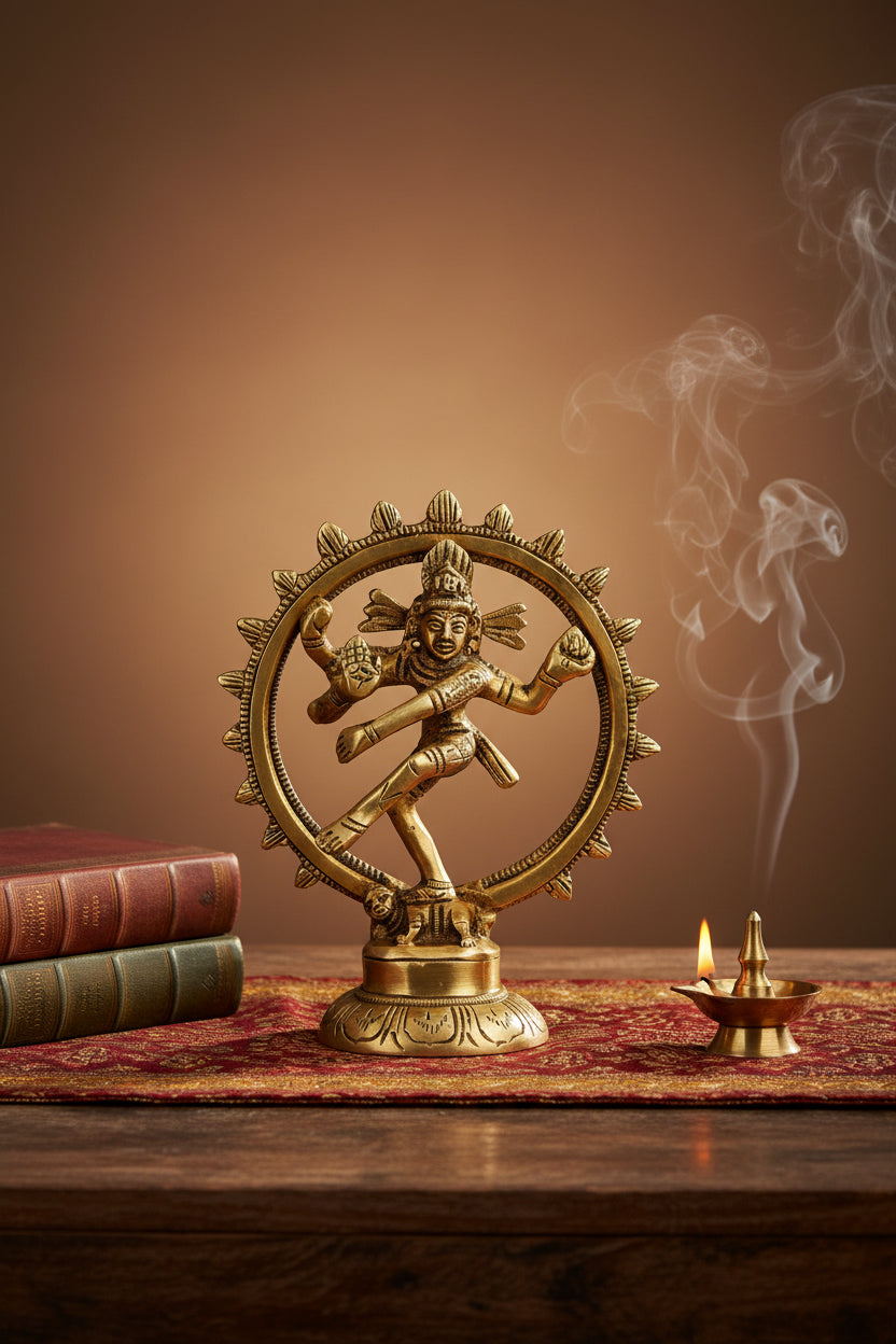 Natraja Dancing Shiva Brass Idol - ManiMonk