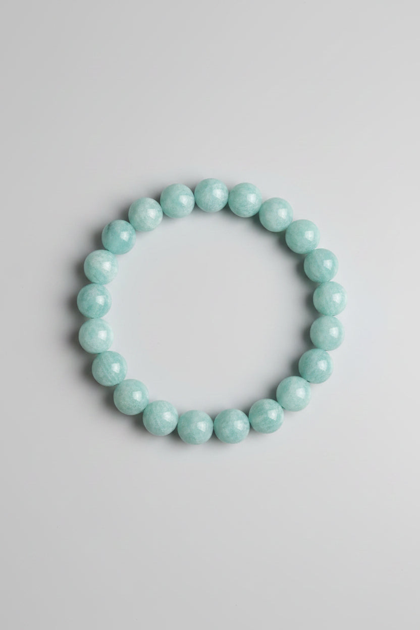 Natural Amazonite Bracelet | 8mm Elastic Gemstone Bracelet for Healing & Positive Energy - ManiMonk