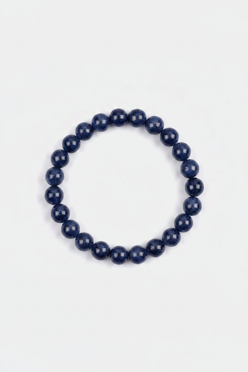Natural Blue Sapphire Stone Bracelet | Healing & Meditation Gemstone Bracelet - ManiMonk