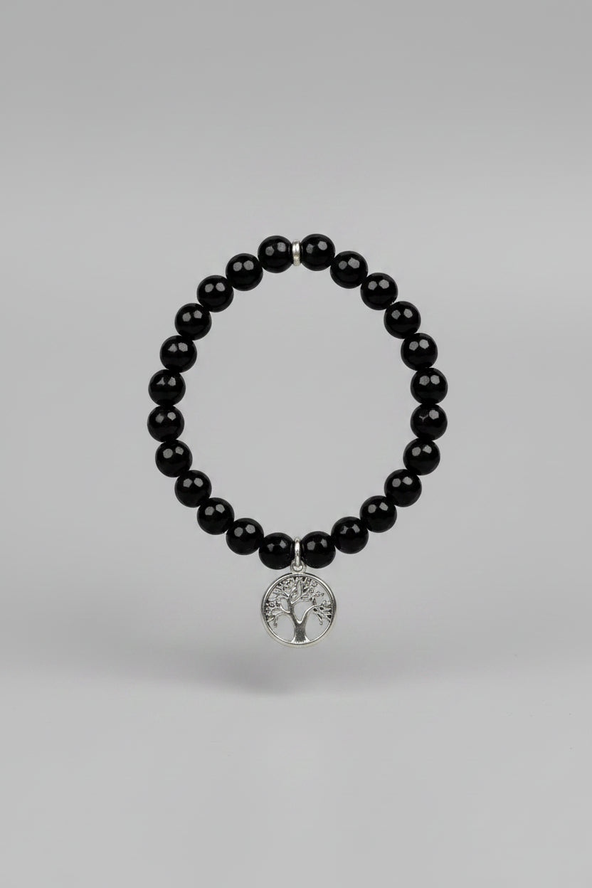 Natural Faceted Black Jade Tree of Life Bracelet | Healing & Meditation Gemstone Bracelet - ManiMonk
