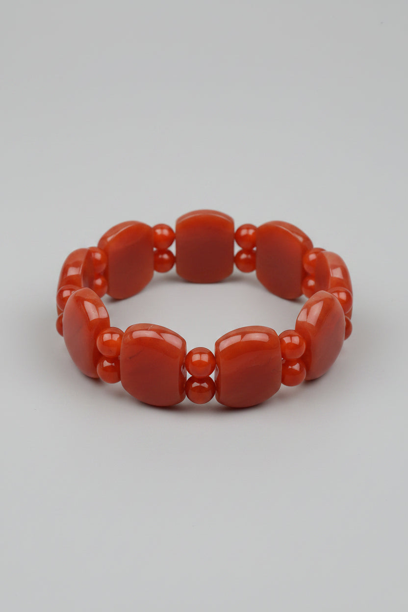 Natural Fancy Red Carnelian Gemstone Bracelet | Healing, Meditation & Positive Energy - ManiMonk
