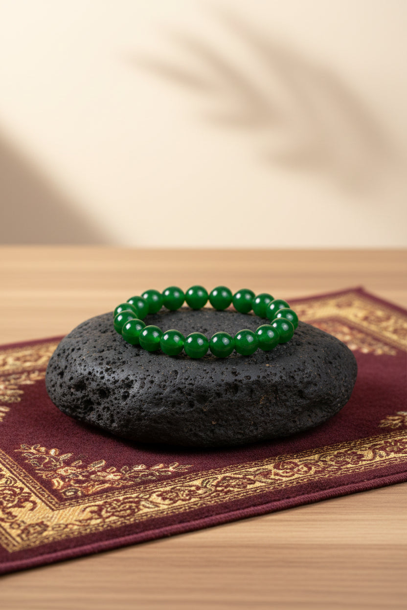 Natural Green Jade Bracelet - mani monk