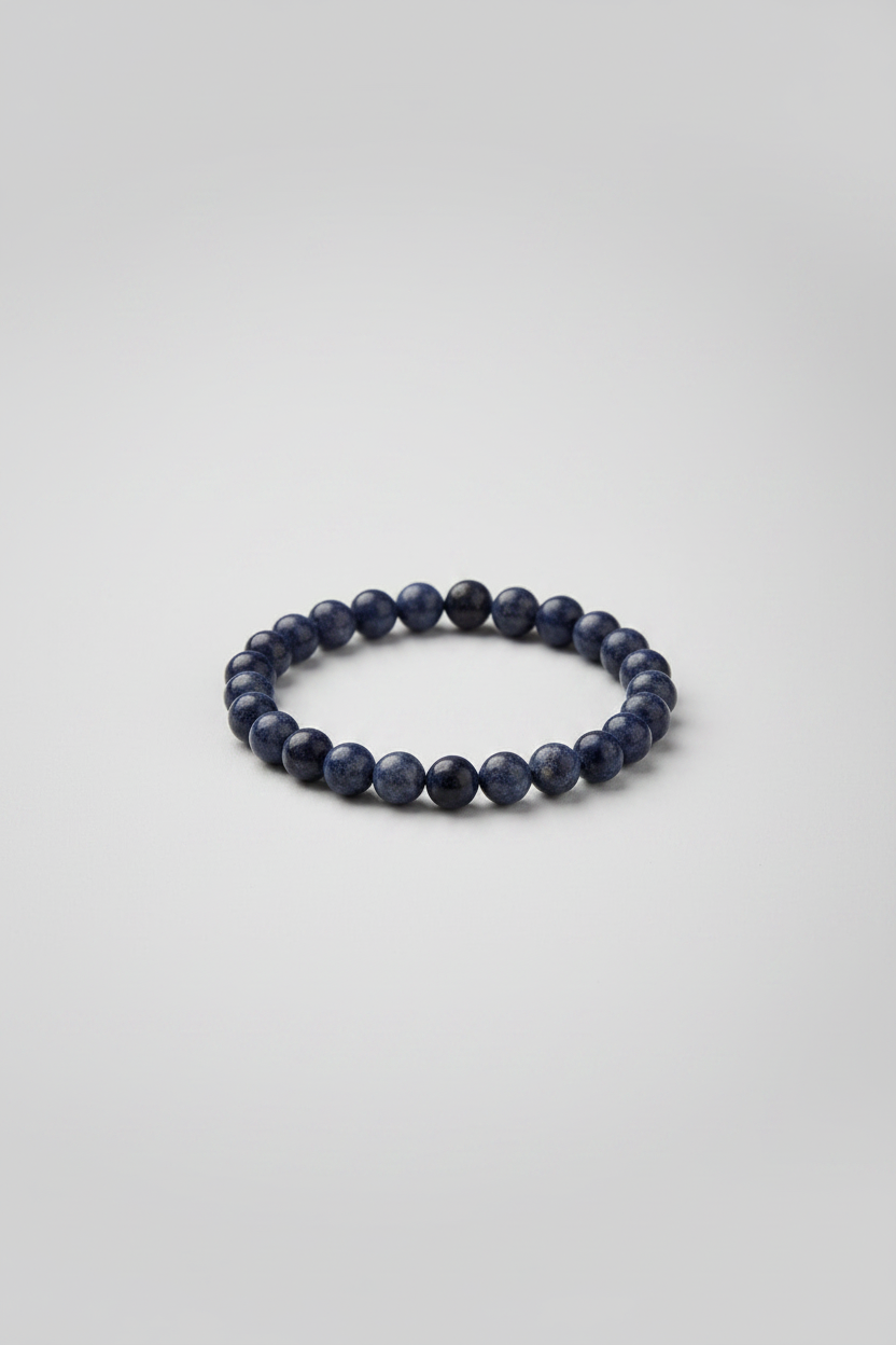 Natural Iolite Gemstone Bracelet for Men & Women | Genuine Iolite Beads | Healing Crystal Bracelet for Focus, Protection & Positive Energy