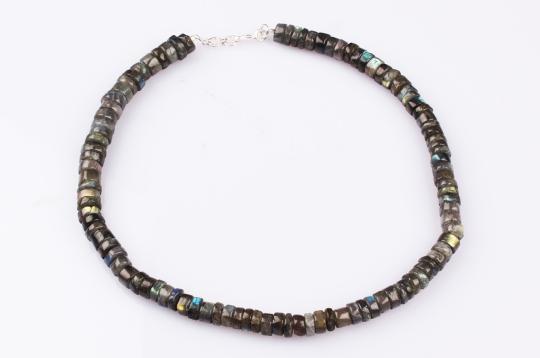 Natural Labradorite Washer Shape (9 mm)-18 inches Gemstone - ManiMonk