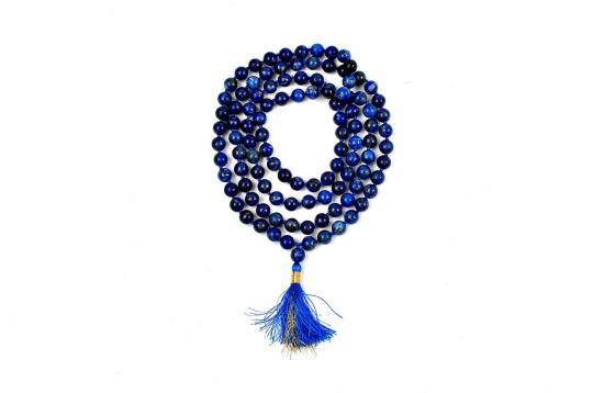 Natural Lapis Lazuli Round Mala – 108 Beads | 8mm Gemstone - ManiMonk