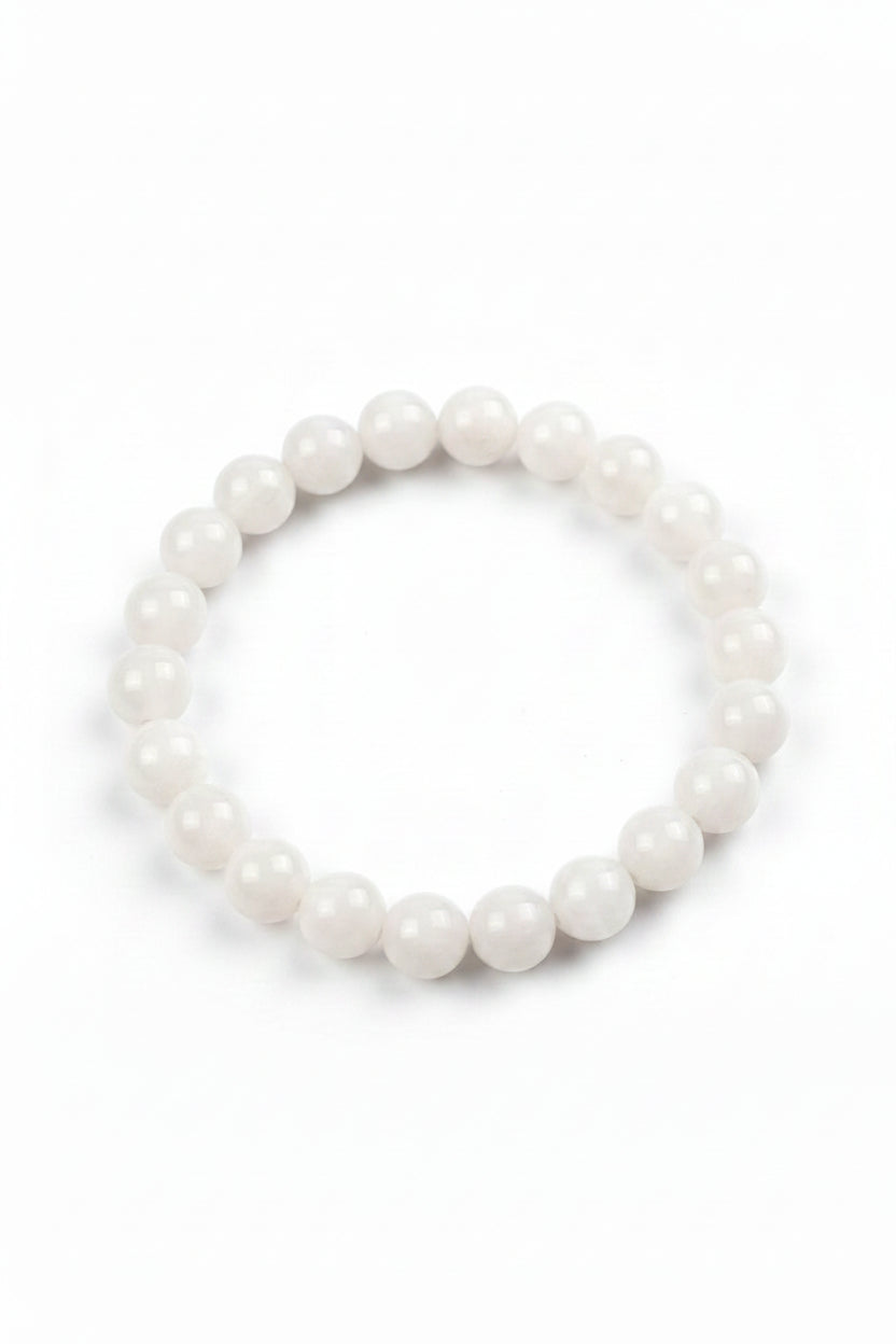 Natural Moonstone Bracelet – 10mm Gemstone Bracelet for Healing, Meditation & Positive Energy - ManiMonk