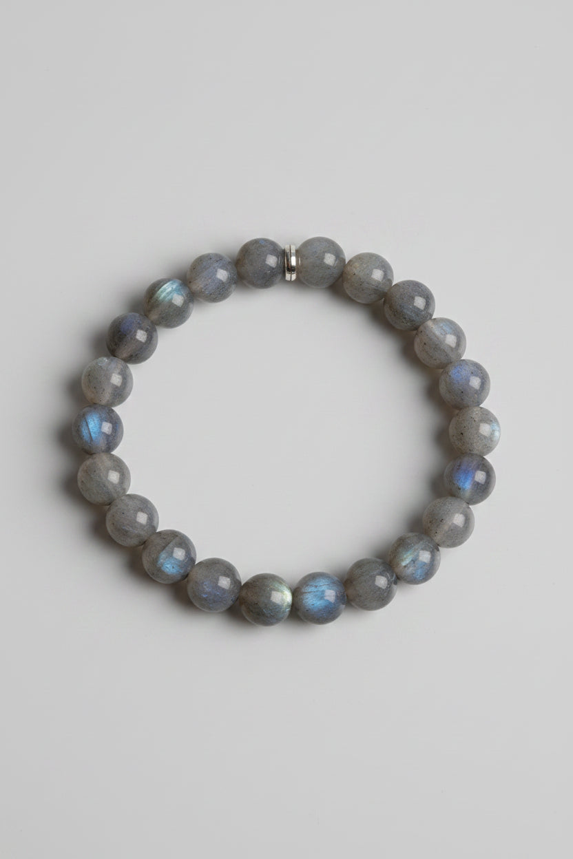 Natural Labradorite Bracelet – 8mm Gemstone Bracelet for Healing, Meditation & Positive Energy - ManiMonk