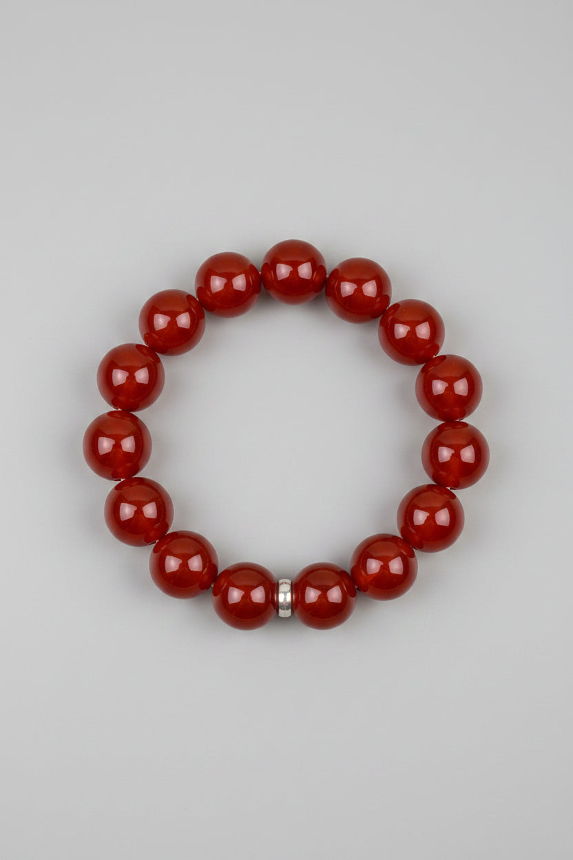 Red Carnelian Bracelet – 8mm Natural Gemstone for Healing, Meditation & Positive Energy - ManiMonk