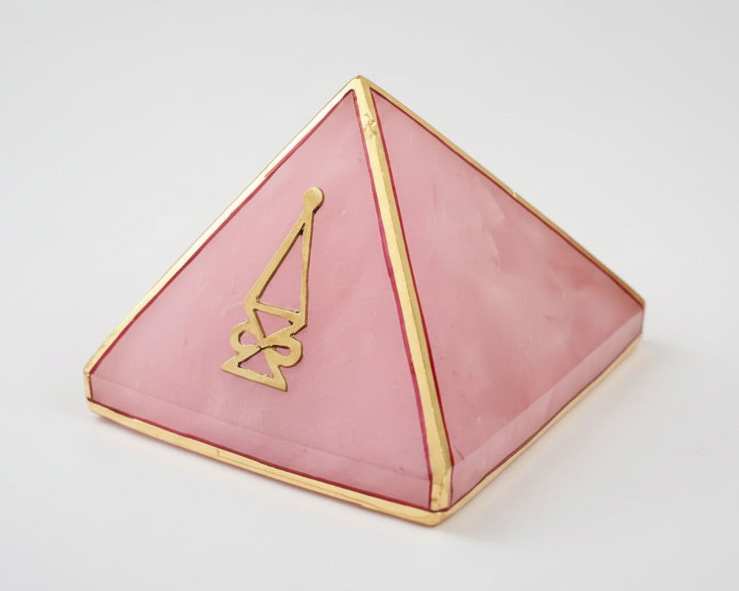 Natural Rose Quartz Pyramid For Love and Harmony-Small