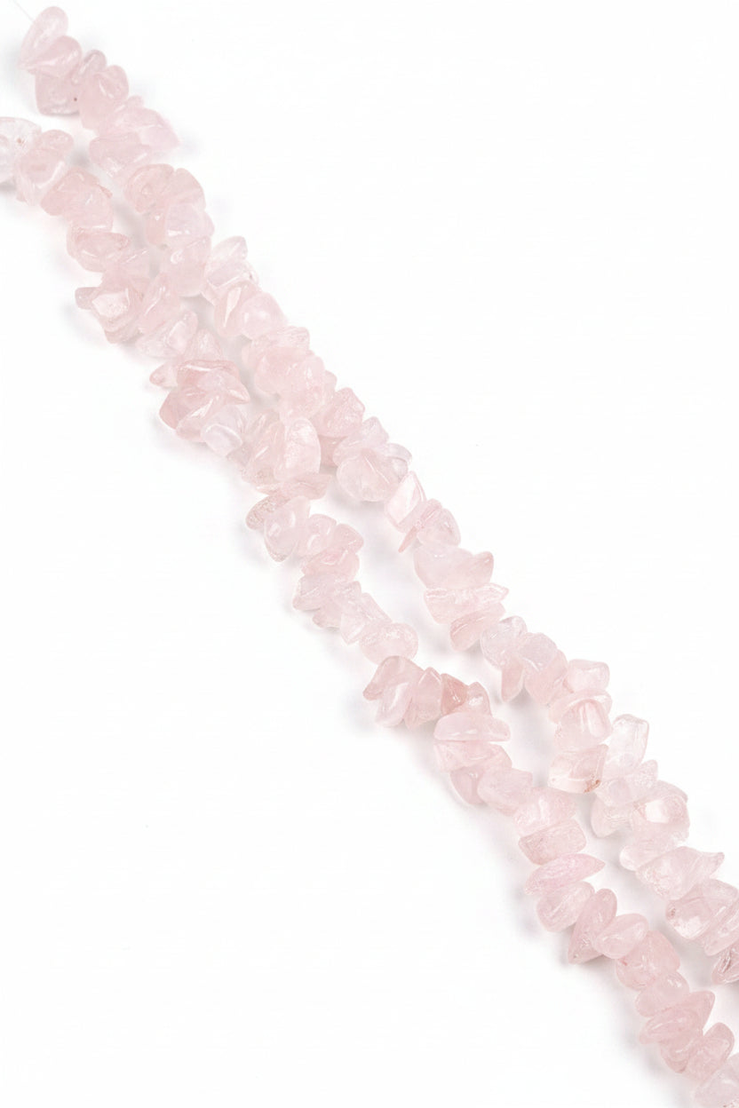 Natural Rose Quartz Uncut Necklace Gemstone - ManiMonk