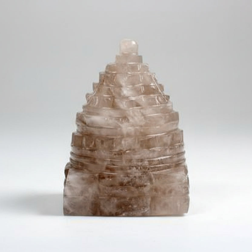 Natural Smoky Quartz Shree Yantra 163 gms