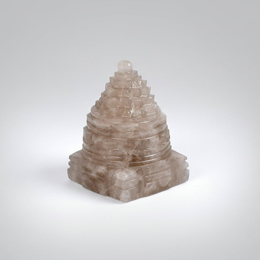 Natural Smoky Quartz Shree Yantra 163 gms