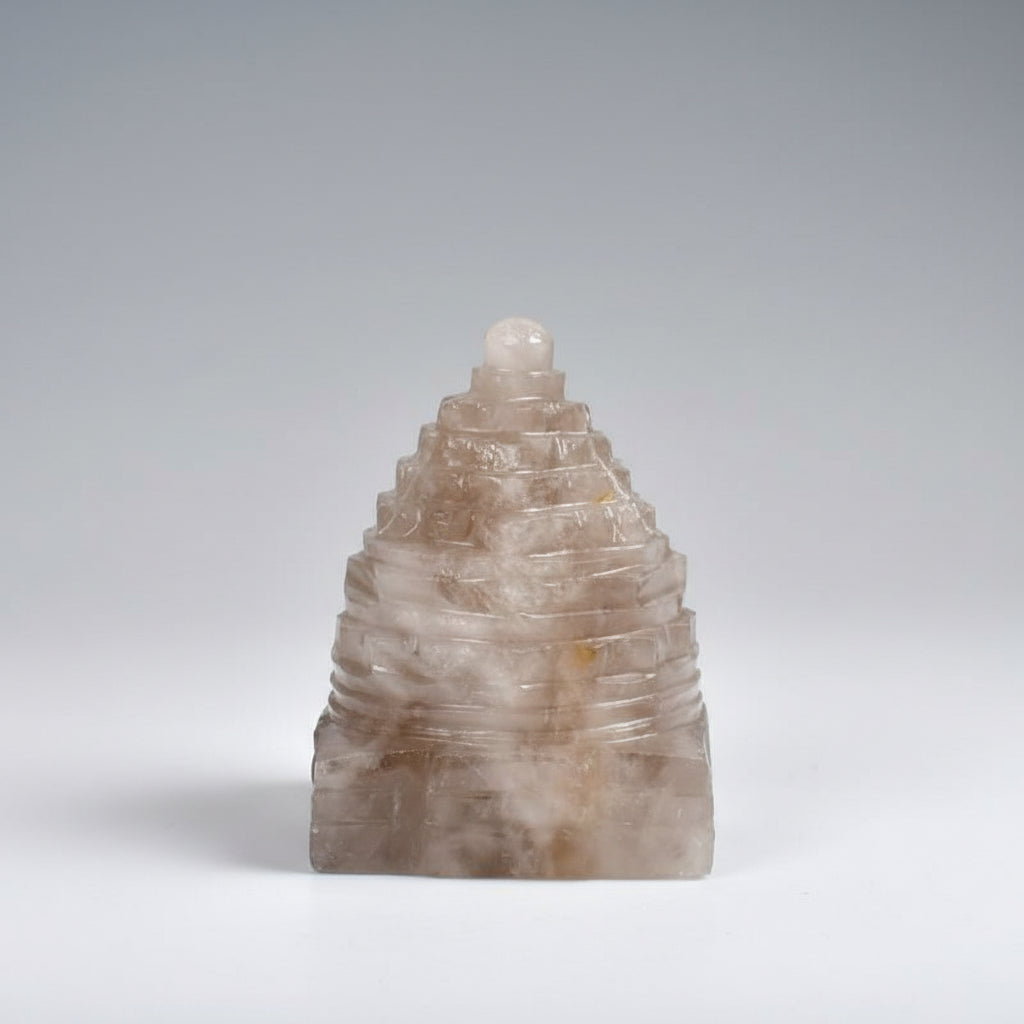 Natural Smoky Quartz Shree Yantra 165 gms