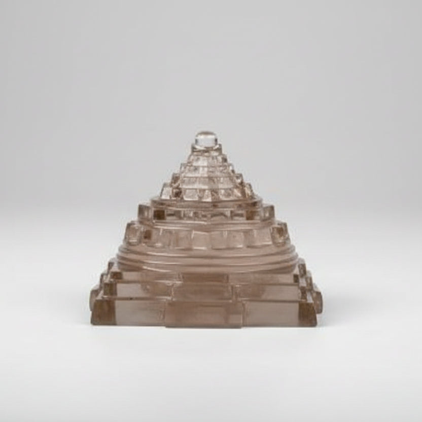 Natural Smoky Quartz Shree Yantra