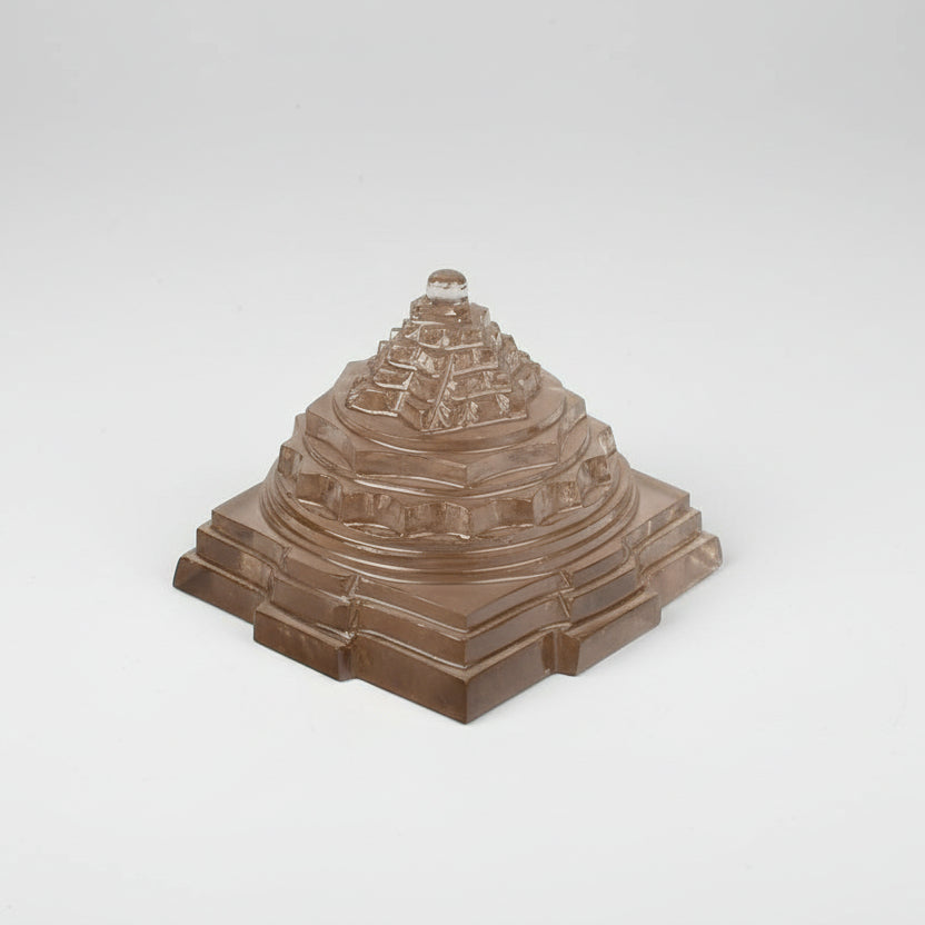 Natural Smoky Quartz Shree Yantra 198 gms