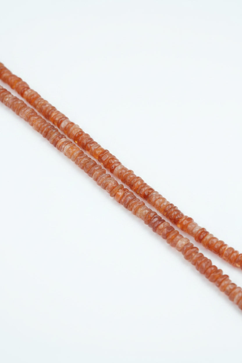 Natural Sunstone Button Shape Necklace Gemstone - ManiMonk