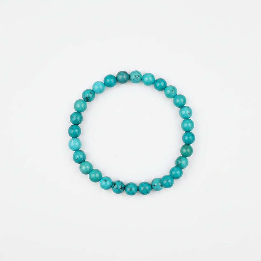 Natural Turquoise Bracelet – 8 mm Gemstone Bracelet for Healing, Meditation & Positive Energy - ManiMonk