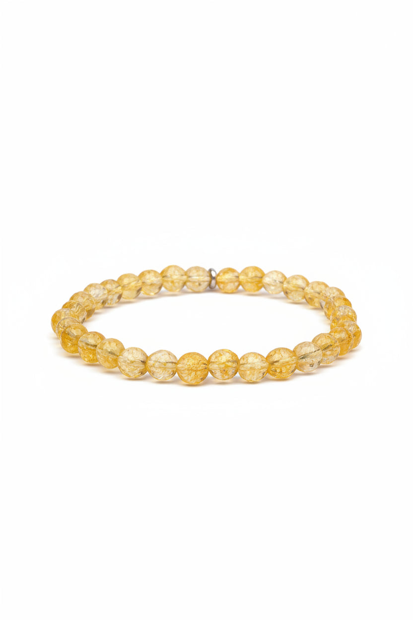 Natural Yellow Citrine Faceted Beads Bracelet – 8mm Gemstone Bracelet - ManiMonk