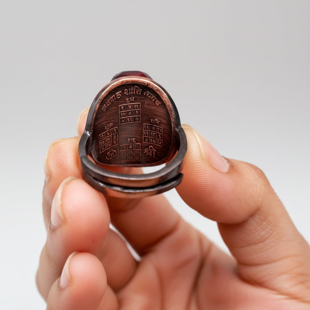 Navgraha Shanti Ring in Copper