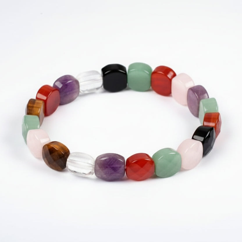 Navratna Gemstone Faceted Bracelet