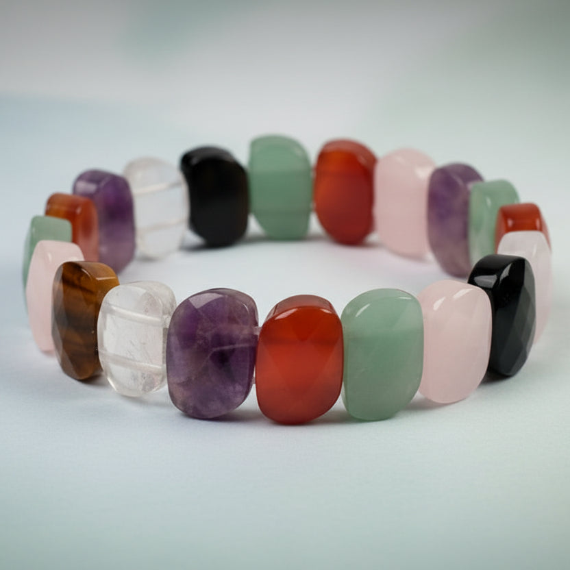 Navratna Gemstone Faceted Bracelet