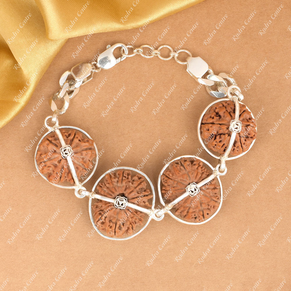 Angarkaya Bracelet-Nepal-Small-Silver Basket With Silver Link Chain