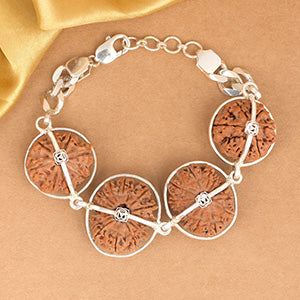 Angarkaya Bracelet-Nepal-Small-Silver Basket With Silver Link Chain