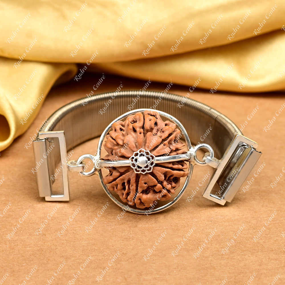 Durga Power Bracelet-Nepal-Small-Silver Basket With Silver Link Chain