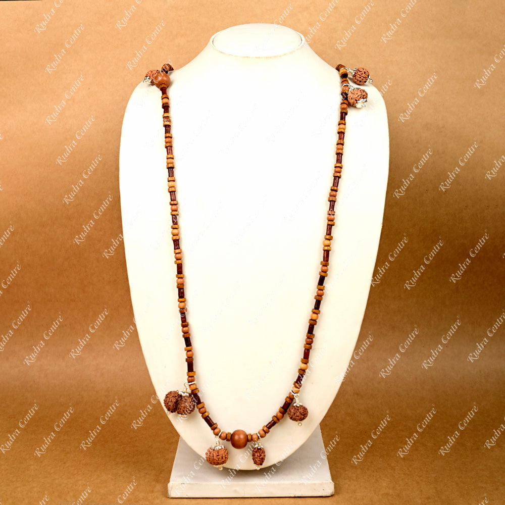 Career Success Mala-Nepal-Large-925 Silver Caps x Sandal Beads